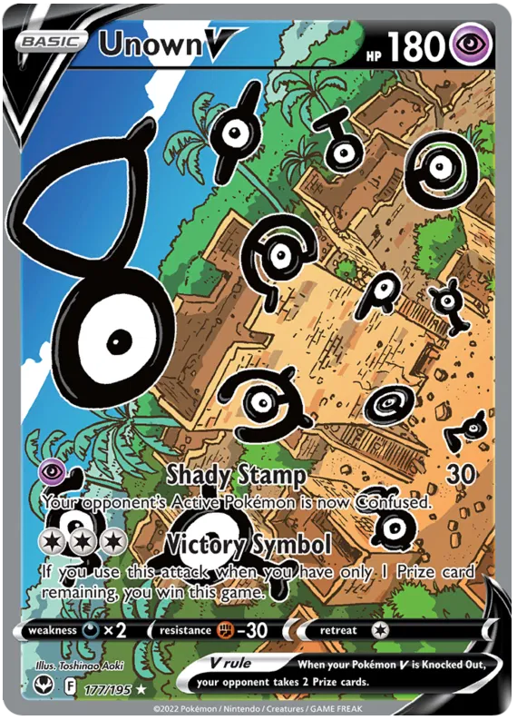 Unown V 177/195 Silver Tempest