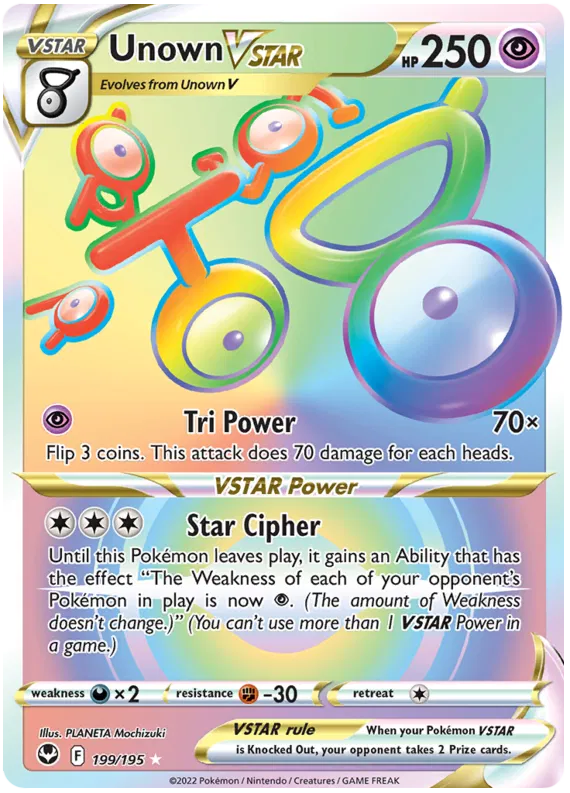 Unown VSTAR 199/195 Silver Tempest