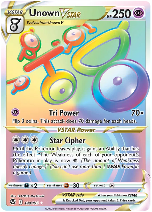 Unown VSTAR 199/195 Silver Tempest