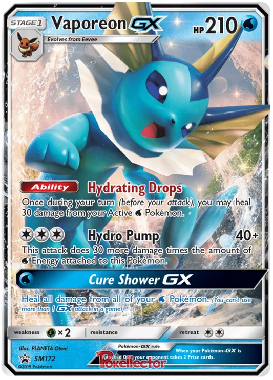Vaporeon GX SM172 Sun & Moon Promos
