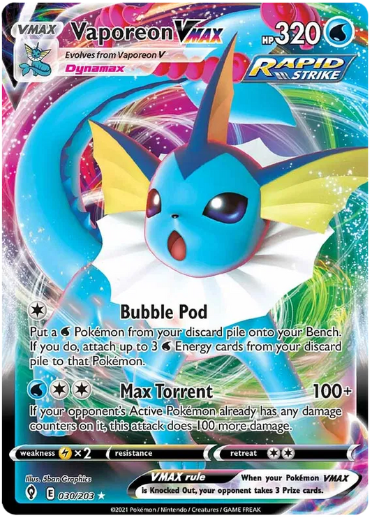 Vaporeon VMAX 30/203 Sword & Shield Evolving Skies