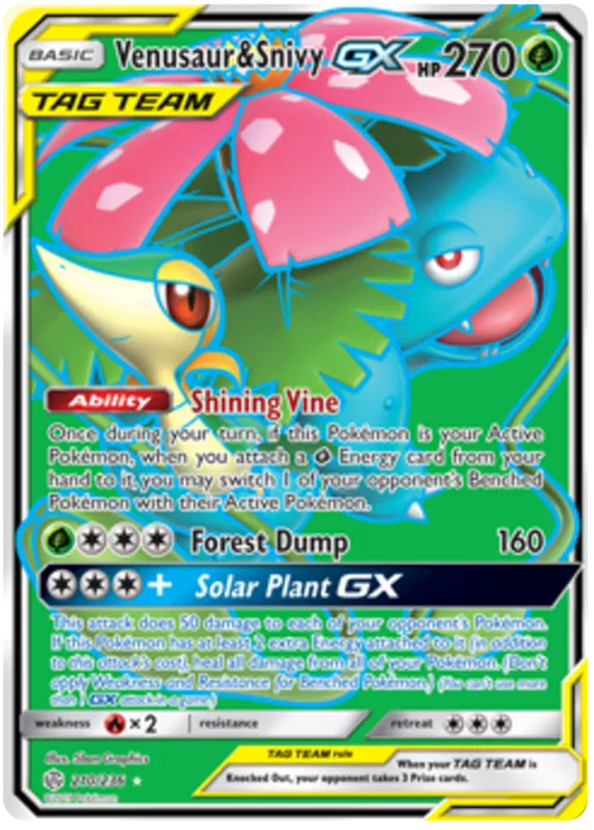 Venusaur & Snivy GX 210/236 Cosmic Eclipse