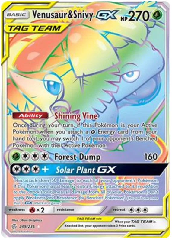 Venusaur & Snivy GX 249/236 Cosmic Eclipse