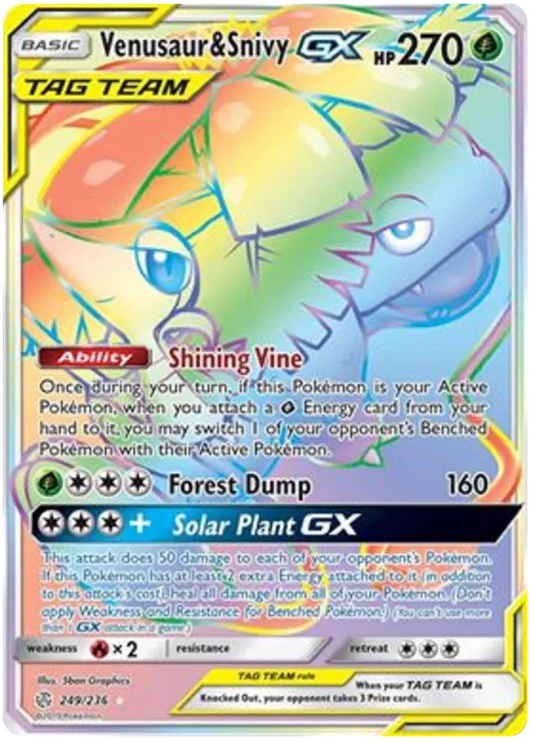 Venusaur & Snivy GX 249/236 Cosmic Eclipse