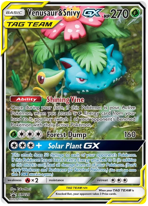 Venusaur & Snivy GX SM229 Sun & Moon Promos