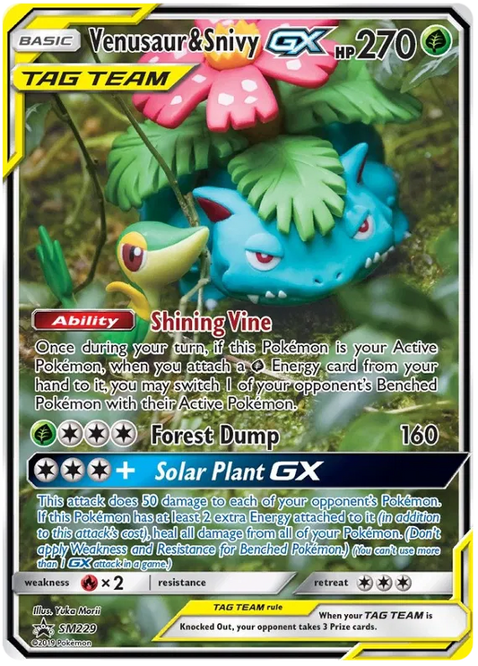 Venusaur & Snivy GX SM229 Sun & Moon Promos