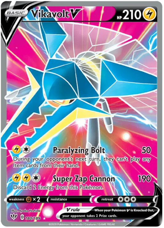 Vikavolt V 180/189 Sword & Shield Darkness Ablaze