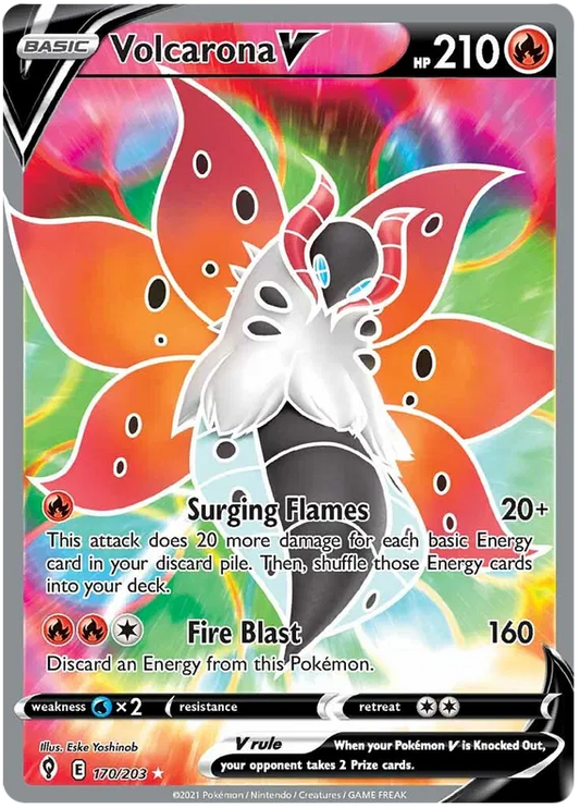 Volcarona V 170/203 Sword & Shield Evolving Skies