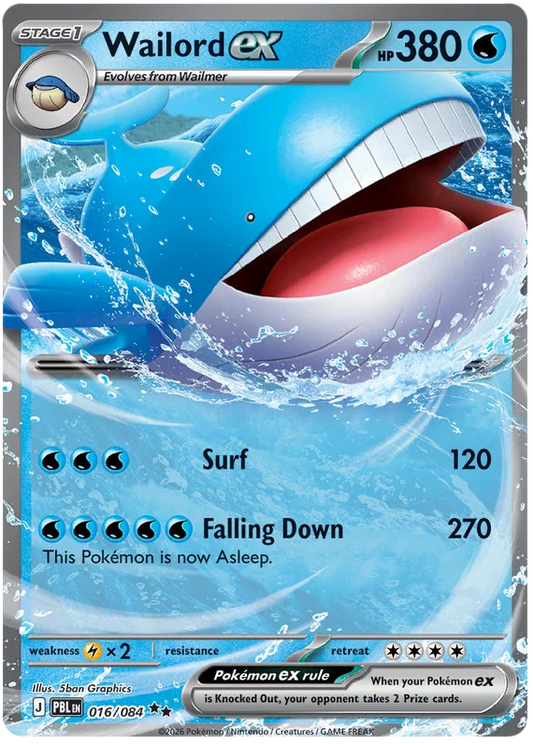 Wailord ex 016/084 Pitch Black