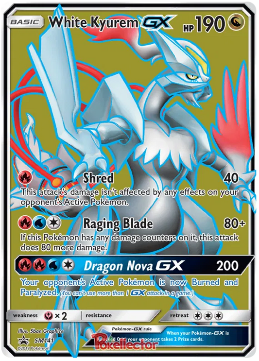 White Kyurem GX SM141 Sun & Moon Promos