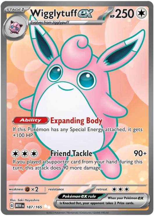 Wigglytuff ex 186/165 Scarlet & Violet 151