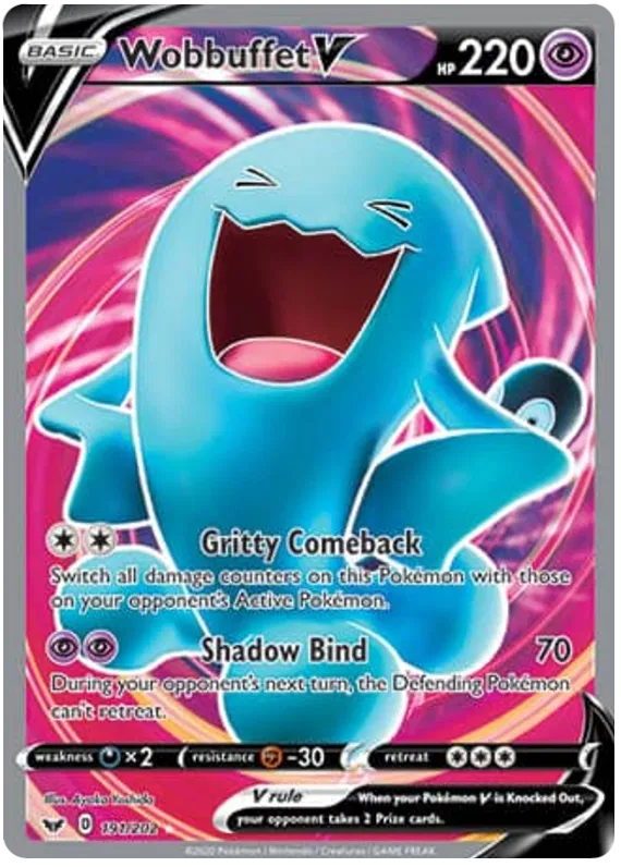 Wobbuffet V 191/202 Sword & Shield Base Set
