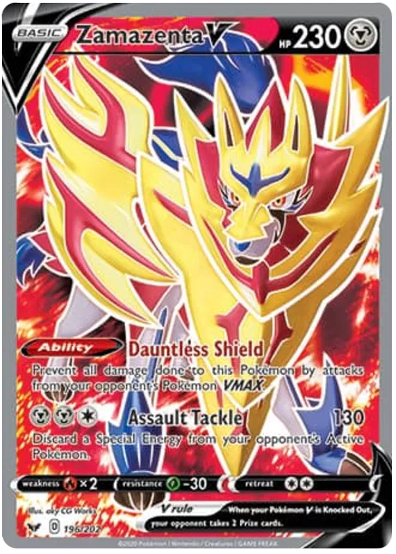 Zamazenta V 196/202 Sword & Shield Base Set