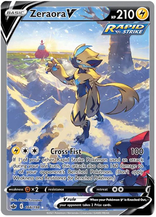Zeraora V 166/198 Sword & Shield Chilling Reign