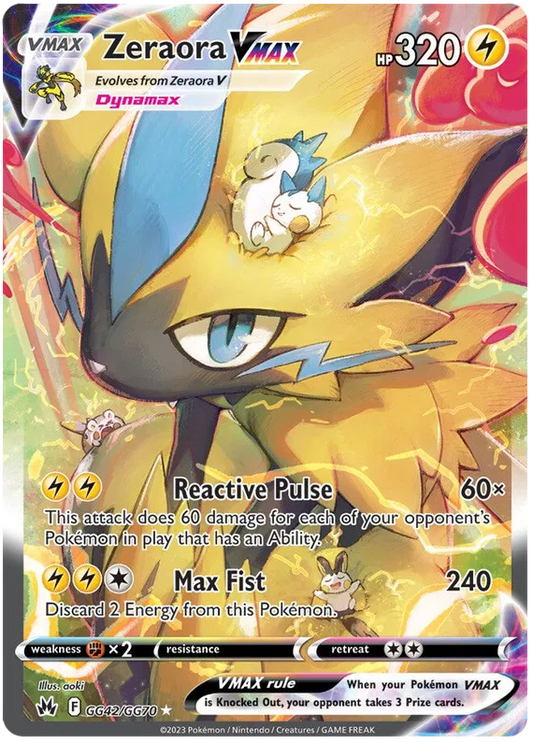 Zeraora VMAX GG42/GG70 Crown Zenith Galarian Gallery