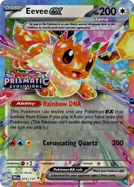 Eevee ex PRE 075/131 (Prismatic Evolutions Stamp)