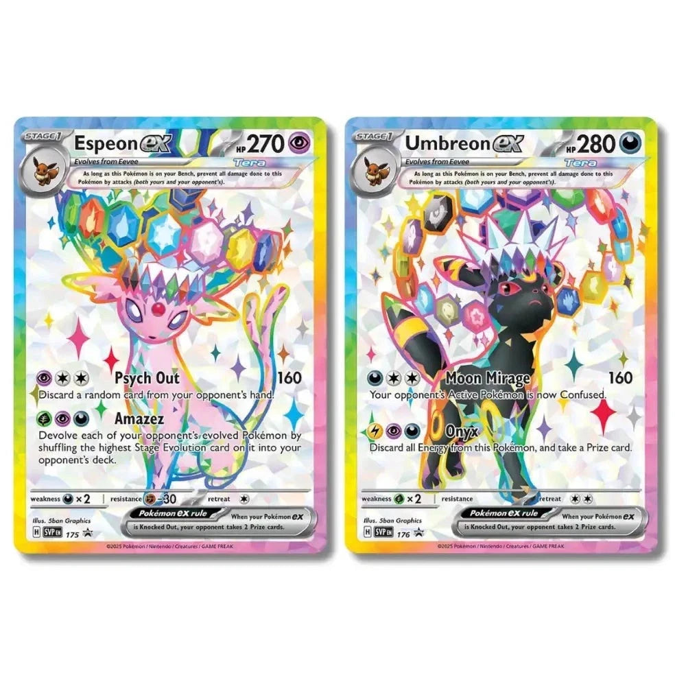 Umbreon Sylveon ex SVP 175 176 Duo Promos