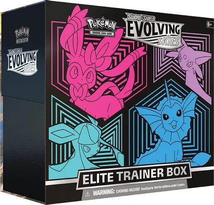 Evolving Skies - ETB - Elite Trainer Box Glaceon/Vaporeon/Sylveon/Espeon