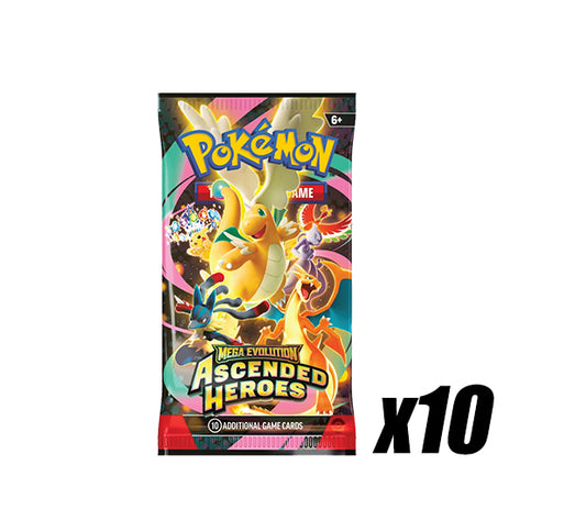 10x Ascended Heroes Booster Pack Bundle
