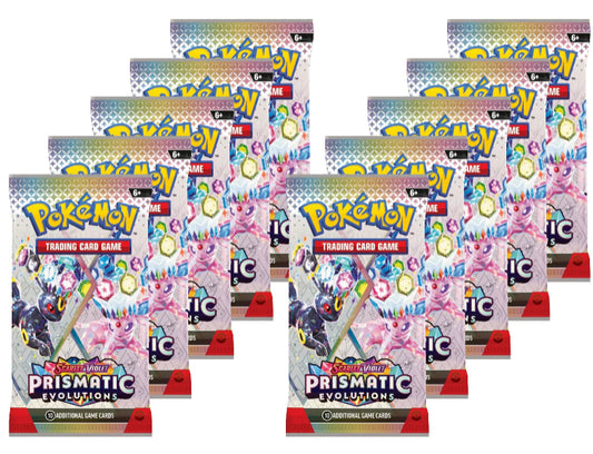 10x Prismatic Evolutions Booster Pack Bundle