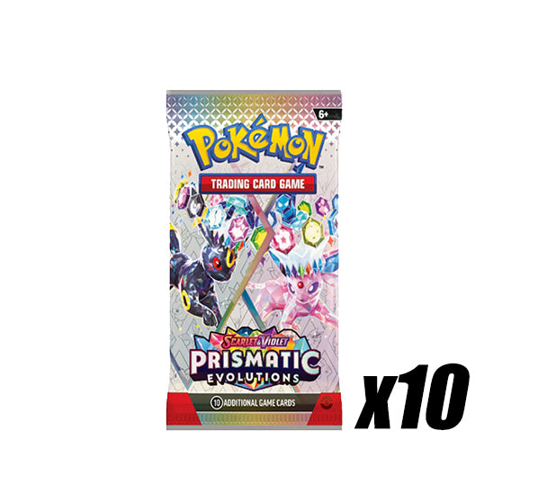10x Prismatic Evolutions Booster Pack Bundle