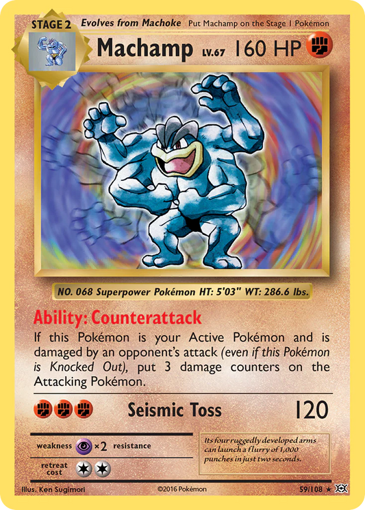 Machamp 59/108 Evolutions Holo