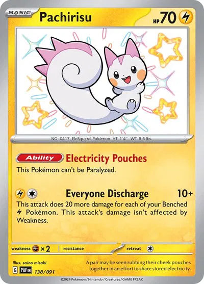 Pachirisu 138/091 Paldean Fates