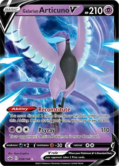Galarian Articuno V 058/198 Chilling Reign