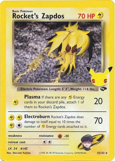Rocket's zapdos 15/132 Celebrations