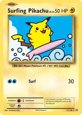 Surfing Pikachu 111/108 Evolutions