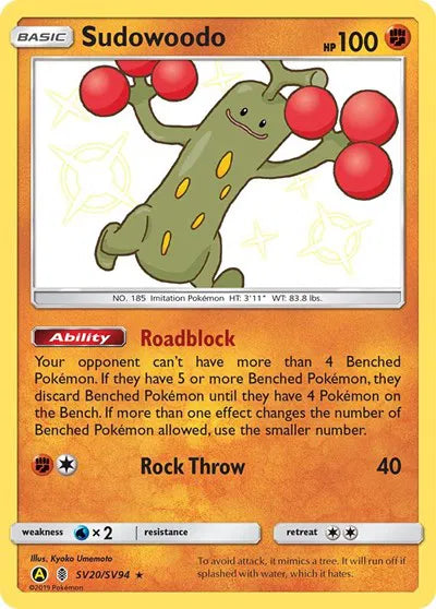 Sudowoodo SV20/SV94 Hidden Fates