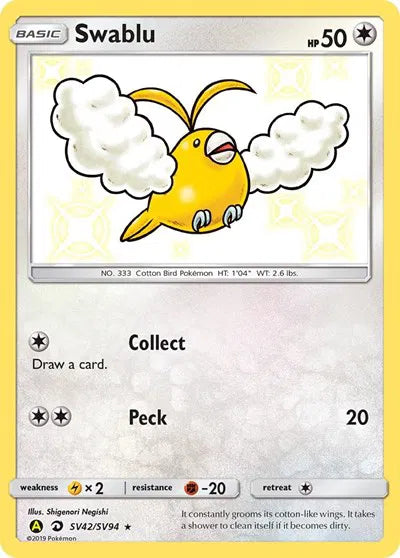 Swablu SV42/SV94 Hidden Fates