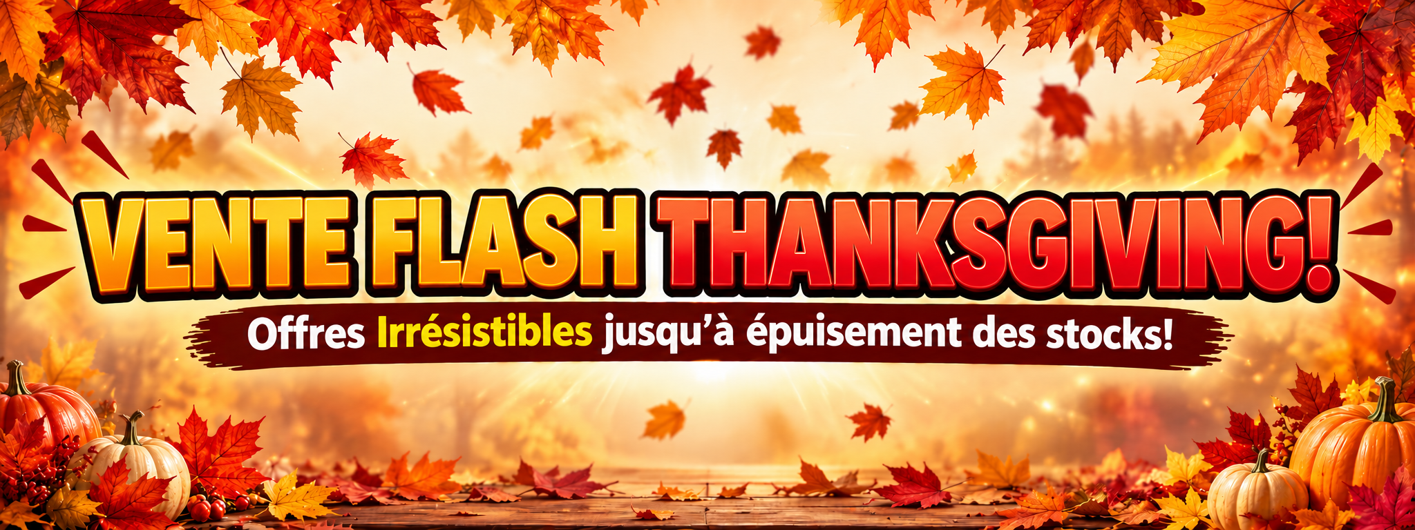 Vente flash Thanksgiving